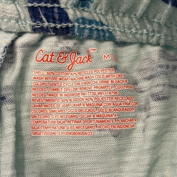 EUC Cat and Jack Tropical Print Matching Set Blue Size Medium - Picture 5 of 7